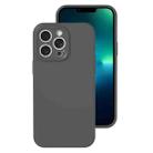 For iPhone 13 Pro Max Precise Hole Liquid Silicone Jelly Color Full Coverage Phone Case(Carbon Gray) - 1