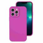 For iPhone 13 Pro Max Precise Hole Liquid Silicone Jelly Color Full Coverage Phone Case(Dragon Fruit Color) - 1