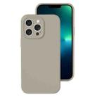 For iPhone 13 Pro Precise Hole Liquid Silicone Jelly Color Full Coverage Phone Case(Rock Gray) - 1