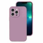 For iPhone 13 Pro Precise Hole Liquid Silicone Jelly Color Full Coverage Phone Case(Blackcurrant Color) - 1