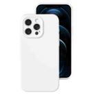 For iPhone 12 Pro Max Precise Hole Liquid Silicone Jelly Color Full Coverage Phone Case(White) - 1