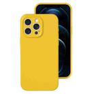 For iPhone 12 Pro Max Precise Hole Liquid Silicone Jelly Color Full Coverage Phone Case(Sunflower Color) - 1