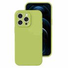 For iPhone 12 Pro Max Precise Hole Liquid Silicone Jelly Color Full Coverage Phone Case(Willow Green) - 1