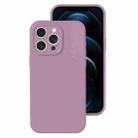 For iPhone 12 Pro Max Precise Hole Liquid Silicone Jelly Color Full Coverage Phone Case(Blackcurrant Color) - 1