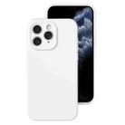 For iPhone 11 Pro Max Precise Hole Liquid Silicone Jelly Color Full Coverage Phone Case(White) - 1