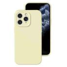 For iPhone 11 Pro Max Precise Hole Liquid Silicone Jelly Color Full Coverage Phone Case(Milk Yellow) - 1