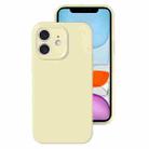 For iPhone 11 Precise Hole Liquid Silicone Jelly Color Full Coverage Phone Case(Milk Yellow) - 1