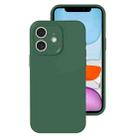 For iPhone 11 Precise Hole Liquid Silicone Jelly Color Full Coverage Phone Case(Moss Green) - 1