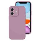 For iPhone 11 Precise Hole Liquid Silicone Jelly Color Full Coverage Phone Case(Blackcurrant Color) - 1