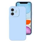 For iPhone 11 Precise Hole Liquid Silicone Jelly Color Full Coverage Phone Case(Sky Blue) - 1