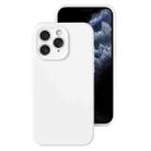 For iPhone 11 Pro Precise Hole Liquid Silicone Jelly Color Full Coverage Phone Case(White) - 1