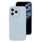 For iPhone 11 Pro Precise Hole Liquid Silicone Jelly Color Full Coverage Phone Case(Haze Blue) - 1