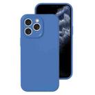 For iPhone 11 Pro Precise Hole Liquid Silicone Jelly Color Full Coverage Phone Case(Navy Blue) - 1