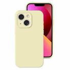 For iPhone 13 Precise Hole Liquid Silicone Jelly Color Full Coverage Phone Case(Milk Yellow) - 1