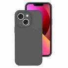 For iPhone 13 Precise Hole Liquid Silicone Jelly Color Full Coverage Phone Case(Carbon Gray) - 1