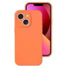 For iPhone 13 Precise Hole Liquid Silicone Jelly Color Full Coverage Phone Case(Sugar Orange Color) - 1