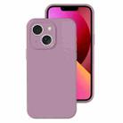 For iPhone 13 Precise Hole Liquid Silicone Jelly Color Full Coverage Phone Case(Blackcurrant Color) - 1