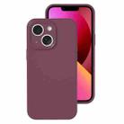 For iPhone 13 Precise Hole Liquid Silicone Jelly Color Full Coverage Phone Case(Plum Colored) - 1