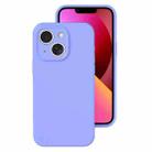 For iPhone 13 Precise Hole Liquid Silicone Jelly Color Full Coverage Phone Case(Light Purple) - 1