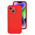 For iPhone 14 Precise Hole Liquid Silicone Jelly Color Full Coverage Phone Case(The Chinese Red) - 1