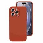 For iPhone 16 Pro Max Precise Hole Liquid Silicone Jelly Color Full Coverage Phone Case(Caramel Brown) - 1