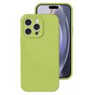 For iPhone 16 Pro Max Precise Hole Liquid Silicone Jelly Color Full Coverage Phone Case(Willow Green) - 1