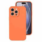 For iPhone 16 Pro Max Precise Hole Liquid Silicone Jelly Color Full Coverage Phone Case(Sugar Orange Color) - 1