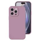 For iPhone 16 Pro Max Precise Hole Liquid Silicone Jelly Color Full Coverage Phone Case(Blackcurrant Color) - 1