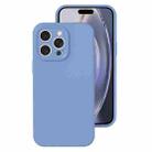 For iPhone 16 Pro Max Precise Hole Liquid Silicone Jelly Color Full Coverage Phone Case(Thin Fog Blue) - 1