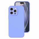 For iPhone 16 Pro Max Precise Hole Liquid Silicone Jelly Color Full Coverage Phone Case(Light Purple) - 1