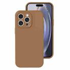 For iPhone 16 Pro Precise Hole Liquid Silicone Jelly Color Full Coverage Phone Case(Khaki) - 1