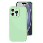 For iPhone 16 Pro Precise Hole Liquid Silicone Jelly Color Full Coverage Phone Case(Mint Green) - 1