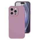 For iPhone 16 Pro Precise Hole Liquid Silicone Jelly Color Full Coverage Phone Case(Blackcurrant Color) - 1