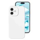 For iPhone 16 Plus Precise Hole Liquid Silicone Jelly Color Full Coverage Phone Case(White) - 1