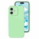 For iPhone 16 Plus Precise Hole Liquid Silicone Jelly Color Full Coverage Phone Case(Mint Green) - 1