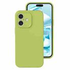 For iPhone 16 Plus Precise Hole Liquid Silicone Jelly Color Full Coverage Phone Case(Willow Green) - 1