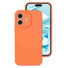 For iPhone 16 Plus Precise Hole Liquid Silicone Jelly Color Full Coverage Phone Case(Sugar Orange Color) - 1