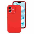 For iPhone 16 Plus Precise Hole Liquid Silicone Jelly Color Full Coverage Phone Case(The Chinese Red) - 1