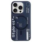 For iPhone 12 Pro Max Striped Skin Feel Magnetic Magsafe Phone Case(Black) - 1