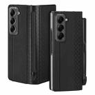 For Samsung Galaxy Z Fold Special DUX DUCIS Bril Series PU + TPU Phone Case with Pen Slot(Black) - 2