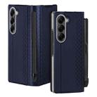 For Samsung Galaxy Z Fold7 5G DUX DUCIS Bril Series PU + TPU Phone Case with Pen Slot(Blue) - 2