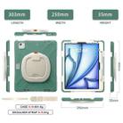 For iPad Air 13 2024 Silicone Hybrid PC Tablet Case with Holder & Shoulder Strap(Emerald Green) - 2