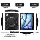 For iPad Air 13 2024 Silicone Hybrid PC Tablet Case with Holder & Shoulder Strap(Black) - 2