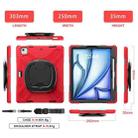 For iPad Air 13 2024 Silicone Hybrid PC Tablet Case with Holder & Shoulder Strap(Red) - 2