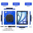 For iPad Air 13 2024 Silicone Hybrid PC Tablet Case with Holder & Shoulder Strap(Blue) - 2