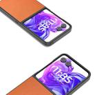 For Motorola Razr 50 Ultra PU Leather Black Frame Full Coverage Phone Case(Orange) - 2