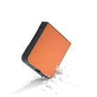For Motorola Razr 50 Ultra PU Leather Black Frame Full Coverage Phone Case(Orange) - 3
