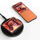 For Motorola Razr 60 Ultra PU Leather Black Frame Full Coverage Phone Case(Orange) - 2