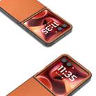 For Motorola Razr 60 Ultra PU Leather Black Frame Full Coverage Phone Case(Orange) - 3