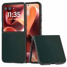 For Motorola Razr 60 Ultra PU Leather Black Frame Full Coverage Phone Case(Green) - 1